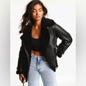 Wilfred JOAN Shearling and Leather bomber jacket size XXS